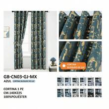 Juego de Cortinas Verde con detalles con Ollaos para Barra - Verde - Ver 2