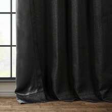 Half Price Drapes - Cortina opaca de lino sintético BOCH-LN1856-108, color abedul, 50 x 108(127An x 274.3Al cm (1 Paneles) Negro esencial) - Tipo34 - Ver 9