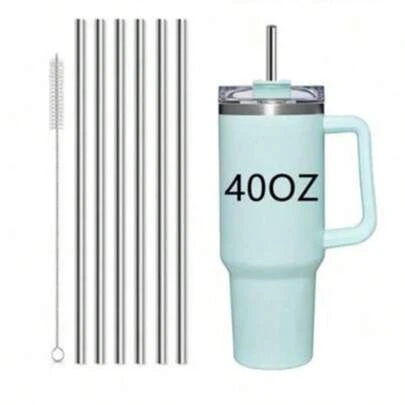 7 piezas Juego de 30cm de pajitas de acero inoxidable 304 (con cepillo de limpieza de 30cm), pajitas de metal para bubble tea, adecuadas para vasos de 40oz, excelentes para bebidas frías, jugos, verano, cocina, regalos, pajitas largas, pajitas para botellas de agua, pajitas, Halloween, Navidad