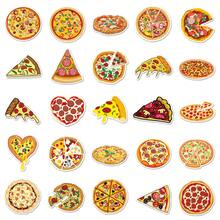 50pcs Food Pizza Snack Dessert Cute Aesthetics Stickers Ins Funny Love Doodle Cartoon Art Cool Deacls Pack Halloween Christmas Decoration Adults Suitcase Bottle DIY Laptop Skateboard Luggage Party Gift
