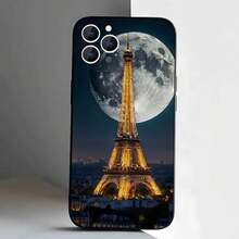 Custodia per telefono con stampa Torre Eiffel di Parigi, compatibile cone 17, 16, 15, 14, 13, 12, 11, Pro, XS, Max, XR, Plus, E, SE4, Mini, in morbida cover nera. Compatibn custodia iP7, custodia iPhonro, custodia iPhone 17 Pro Max - Z5 - Visualizzare 8