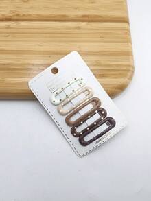 5pcs/Pack Ombre Elegant Iron Alloy BB Hair Clips, Suitable For Daily Wear - Multicolor - View 12