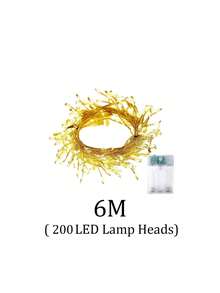 3 Metros/6m Luces de Hadas Navideñas, Luces de Hadas de LED Blanco Cálido, 8 Modos Control Remoto, Alimentado por Enchufe/USB, Impermeable Para Uso Interior/Exterior, Adecuado Para Decoración de Árbol de Navidad y Fiesta - color cálido - Ver 10
