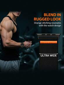 适用于 Ultra/3/2 的柔性运动表带，49mm 46mm 45mm 44mm 42mm 41mm 40mm 38mm，男女通用，弹力编织尼龙表带，带降落伞扣，适用于 Series 11/10/9/8/7/6/5/4/3/SE。 - S10 46-42 44 45 49毫米 - 查看 4