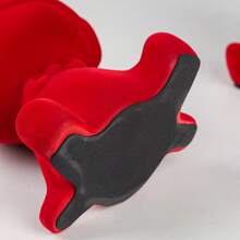 1pc 23cm Tall Ceramic Rabbit Decor, Cute Rabbit Craft With Flocking Technique, Auspicious Red Rabbit Ornament, "Forever Love" Figurine, Suitable For Home Decor, Living Room, Christmas Decoration - Multicolor - View 12