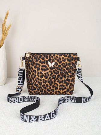 2025新款时尚女士单肩包/斜挎包/豹纹手提包/大容量包，带可调节肩带