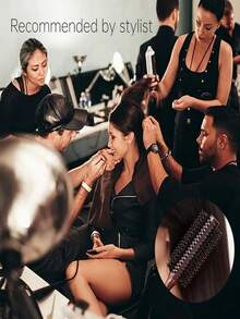 1 pieza Cepillo profesional para salón y hogar - Cepillo redondo antiestático con cerdas naturales, adecuado para cabello rizado, ondulado y liso - Salón, estilista, peinado personal - Duradero, superficie suave - Adecuado para uso doméstico y de salón, herramienta de corte de cabello, mango ergonómico, estructura resistente, artículo de belleza esencial, profesional del peinado, herramienta de peinado, diseño de moda, cerdas de alta calidad, entusiastas de la belleza, equipo de peinado, profesionales del peinado - Multicolor - Ver 4