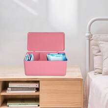 Pad And Tampon Organizer For Bathroom,Sanitary Napkin Holder, Pad And Tampon Organizer For Period, Sanitary Napkin Storage Container, Light Pink{Inchcolorinch:InchPinkinch} - 粉色 - 查看 5