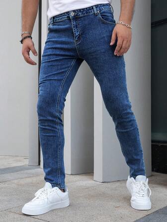 Men's Casual Slim Fit Stretch Denim Jeans