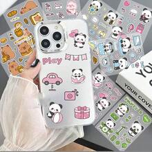 10pcs/Pack Panda Design Waterproof Stickers, Decorative Stickers For Phone, Cup, Scrapbooking, Waterproof