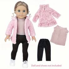 16-18英寸天鹅绒娃娃服装套装，适合美国女孩娃娃，秋冬季