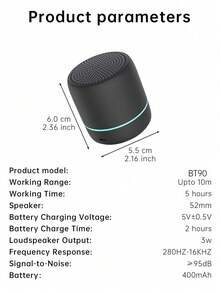 Loa mini cầm tay dùng pin Lithium, đèn LED nhấp nháy, có chức năng thở. - Màu tím - Xem 11
