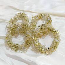 Gold Ball Star Festive Decorations, Pearl Bead Garland For Christmas Tree Decor, Christmas Decorations; Christmas Scene Decoration For Malls, Shop Windows, Christmas Tree