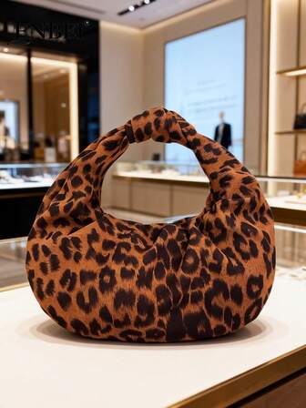 ENBEI 2025新款复古豹纹手拿包/钱包，适合约会、外出、派对等场合，时尚豹纹女士钱包，圣诞礼物，非常适合万圣节、哥特风等派对和装扮。