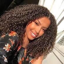 Kinky Curly Human Hair Bundles 100% Unprocessed Brazilian Jerry Curly Hair Bundles Soft Remy Hair Extensions Natural Color - Natural Black - 查看 7