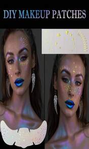 Glitter Freckles, All-In-One Glitter Kit For Body And Face Sparkle Fake Freckles Festival Outfits For Women Ren Faire Rave Sports Halloween Christmas (10pcs Multicolor) - Green - View 2