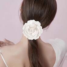 Rose Flower Brooch And Pin | Elegant Hair Clip And Accessory For Women's Dress{Inchcolor_nameinch:InchWhiteinch} - Trắng - Xem 7