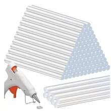 1Kg Barras de pegamento termofusible ultra transparentes en miniatura, 1.10 x 25cm", adhesivo transparente suave, resistente, compatible con la mayoría de las pistolas Aplica Manualidades, bricolaje, carpintería, plástico, Tareas ó Trabajos de Maquetas para  Proyectos Multiusos de pegamento. - Trasparente - Ver 4