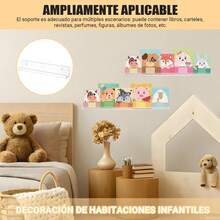 AEVIORA 8 Pcs Estantes Flotantes para Discos de Vinilo, Soporte para Vinilos de 12 Puadas, Repisa para Exhibición y Almacenamiento de álbumes, Soporte de Pared de Acrílico Transparente - negro - Ver 4