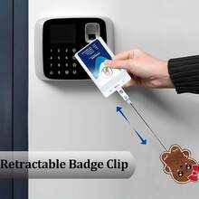 1 Christmas Snowman, Reindeer, Snowflake Retractable Badge Clip, With Metal Clip Scroll ID Card Badge Hanging Rope Tag Keychain Card, Suitable For Office, Student, Christmas Decoration Party Gifts, Christmas