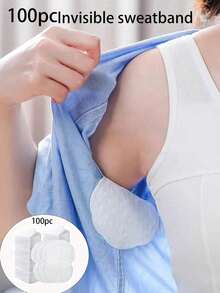 50/100pcs Armpit Sweat Pads, Disposable Underarm Absorption Sweat Pad, Breathable Comfortable Unflavored, Suitable For Both Men And Women, Non Visible, Extra Adhesive, Disposable, Sweat Free Armpit Protection Can Easily Absorb Sweat And Neutralize Odors, Individually Packaged Sweat Pads For Under Arms Stay Confident