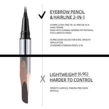 J.M.C.Y 防水、防汗、持久眉笔，打造自然野性眉形，兼具眼线和发际线功能 - DARK BROWN (EYEBROW PENCIL)+ BROWN (EYELINER) - 查看 6