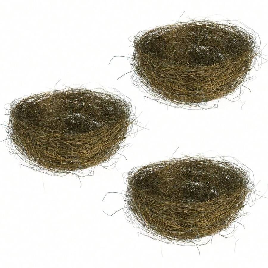 EstiloTendenciaPRETYZOOM Nido Artificial De Pascua 3 Piezas Para Decoracion De Pascua Huevos Dulces Y Regalos Accesorio Para Festival Semana SantaCalidad PremiumVersióN Mejorada - 1 - Ver 1