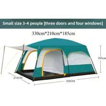 Carpa de camping portátil gruesa de 2 habitaciones y 1 pasillo, carpa plegable para exteriores, carpa de pesca, equipo de camping para exteriores, carpa para picnic en parques, con protección UV y ventilación, gran carpa con porche delantero, carpa de camping, carpa de playa, esencial para senderismo, viajes, camping y pesca - Multicolor - Ver 13