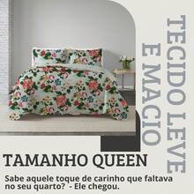 3-Piece Queen Size Bedspread Set, Patchwork Quilt, Ultra Double-Sided - Angel - View 3