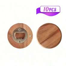 10 piezas de abrebotellas magnético personalizado con grabado láser - Regalo del Día de San Valentín para él/ella, abrebotellas de acero inoxidable con imán fuerte para refrigerador, recuerdos únicos de boda para padrinos/despedida de soltera, regalos personalizados de aniversario/Navidad, decoraciones navideñas - Multicolor - Ver 12