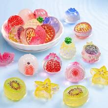 A Miniature Landscape Artificial Fruit Ornament Lychee Pomegranate Pineapple Peach Resin DIY Craft Decoration Small Ornament - 3 - 查看 1