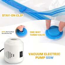 RAF 一套秋冬衣物收纳电动真空泵，防潮真空压缩袋，自动密封，适用于室内衣物、裤子、床上用品真空收纳，以及户外旅行衣物收纳袋