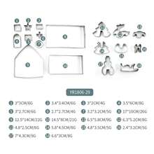 8/18/28-teiliges Set Weihnachts-Edelstahl 3D Lebkuchenhaus DIY unregelmäßige Keksbackwerkzeuge