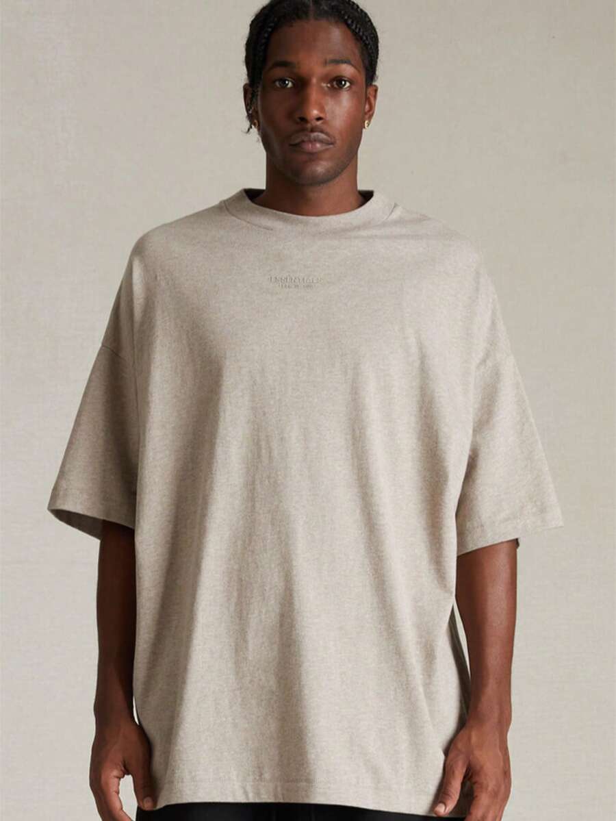 Fear Of God Essentials Tee 'Core Heather' Men T-Shirt - Bronze - View 1