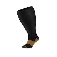 1/3 Pairs Plus Size Women Compression Socks, Extra Wide Calf Socks, Supportive Fit For Running, Cycling, Nursing, Fall - Black - View 8