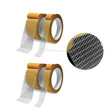 Cintas Doble Cara para Pared, Tapetes - Cinta Adhesiva Fibra,Cintas Doble Cara,Cinta Adhesiva Doble Cara Transparente, Para Alfombras, Paredes, Cocina y Fijar Fotos(4pcs) - 1 - Ver 7