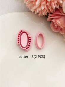 Geometric Shaped Polymer Clay Cutter Set, 2/10Pcs Boho Geometric Fimo Cutters Jewelry DIY Series, Create Unique Handmade Designs, Mother's Day Gift For Her. - Pink - View 16