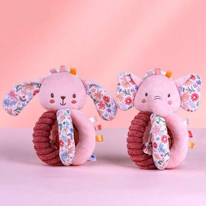 New Pink Multifunctional Rattle Toy For Babies, Promotes Cognitive Development And Hand-Eye Coordination