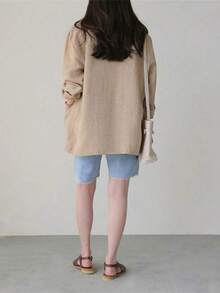 Women Lightweight Jackets - Khaki - View 3