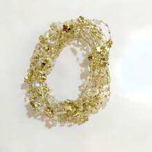 Gold Ball Star Festive Decorations, Pearl Bead Garland For Christmas Tree Decor, Christmas Decorations; Christmas Scene Decoration For Malls, Shop Windows, Christmas Tree