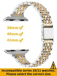 Correa de reloj de acero inoxidable compatible con Apple Watch