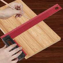 300mm/200mm Herramienta de marcado de precisión de aleación de aluminio - Trazador de ángulos múltiples, transportador de ángulo recto, escuadra para carpintería, enmarcado y construcción