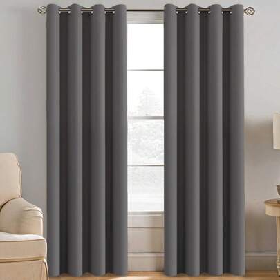 Meravé Home100 X 130 CM Cortinas Blackout  Habitación Sala de Cortinas para recamara Ventonas de negroconPaneles Draperie de de 91 pulgadas de largoúnica cortinas blackout de doble capa, 1 paneles con aislamiento térmico, cortinas largas y cortinas, 2 burg, oscurecimiento de la habitación, cortinas grises con ojales para sala de estar, recámara, ventana, exquisita y con un excelente efecto de sombreado Antifrío, Decoración,Insonorización, aislamiento térmico Artículos para Ventanas Cortinas, Muy adecuado para dormitorios y salas de estar, dormitorio, sala de estar, oscurecimiento a rayas,decoración del hogar, cortinas de ventana con ojales degradados,Antifrío, Cortinas Opacas de Estrellas para Salón, Decoración,Insonorización, aislamiento térmico Artículos para Ventanas / Cortina,creando un ambiente romántico(39 x 52 pulgadas ,52 x 84 pulgadas ,52 x 63 pulgadas,59 x 90 pulgadas negras, azules, grises, rosas, beige y otros colores sólidos)Diferentes tamaños para que elijas