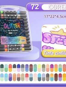 Metallic Marker 12/24/36/48/60 Double-Headed Glitter Pen - 彩色 - 查看 10