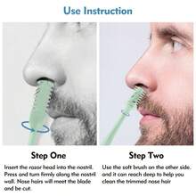 1-5pcs 2-In-1 Nose Hair Trimmer, 360° Rotary Manual Nose Hair Clipper, Portable Personal Care Nose Hair Removal Tool, Household & Travel Essential - Multicolor - View 9