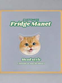 1Pc Custom Pet Acrylic Fridge Magnet, Personalized With Pet Photo, Ideal For Pet Lovers, Home Decor, Christmas - Multicolor - View 6