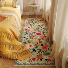 Rugcomf - Alfombra para sala de estar, 6 x 9 pulgadas, lavable a máquina, estilo bohemio, antideslizante, floral, clásico, de pelo bajo, alfombra grande para sala de estar, recámara, granja, comedor,(2'6''x8' Verde) - Tipo 14 - Ver 5