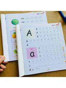 1 pieza Libros de práctica de trazado de letras y matemáticas - Cuadernos de ejercicios de escritura manual 123 - Aprende a escribir el alfabeto (algunas partes se envían al azar) - Multicolor - Ver 1