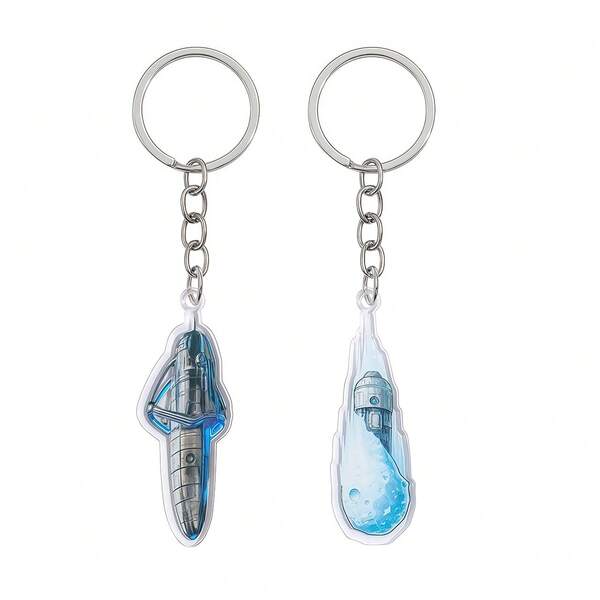 Llavero con temática de asteroide y cometa 3I/ATLAS, llavero con diseño de planeta de llegada alienígena, decoración colgante para mochila, llavero de acrílico con elemento de astronomía de planeta