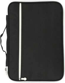 Hilitand 5 colores funcionales A4 Bolsas de documentos Carpeta de archivos Organizador de cartera Portátil para computadora Estuche con cremallera(Black) - Verde manzana - Ver 7